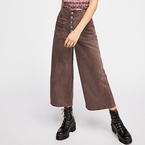 Free People Wide Crop Jean